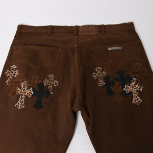 極美品 CHROME HEARTS クロムハーツ Levi's 501xx リーバイス 501xx セメタリークロスパッチ デニムパンツ サイズ36 26パッチ 中古 4a009340
