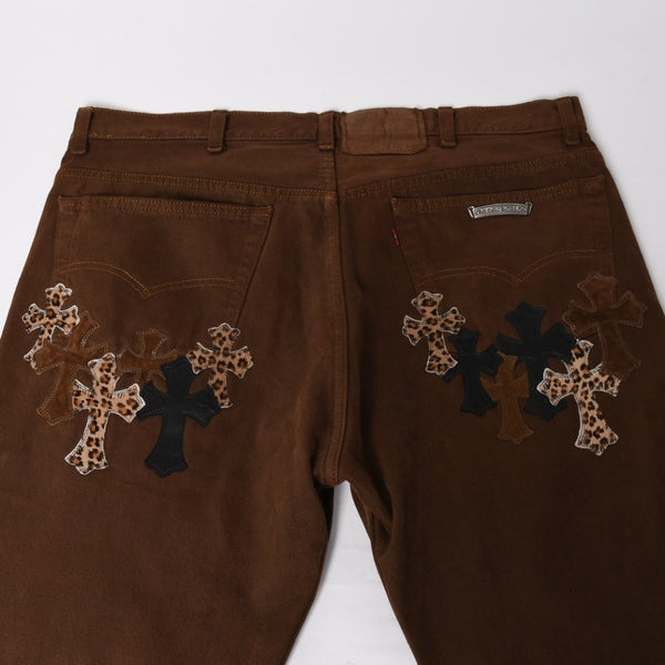 極美品 CHROME HEARTS クロムハーツ Levi's 501xx リーバイス 501xx セメタリークロスパッチ デニムパンツ サイズ36 26パッチ 中古 4a009340