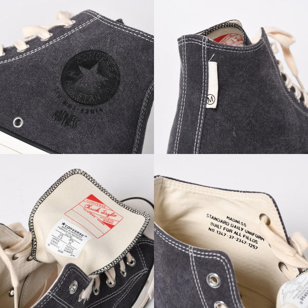 CONVERSE × MADNESS Madness High Cut Sneakers Chuck Taylor Gray Black White Size 30 Good Condition Used 4a009257