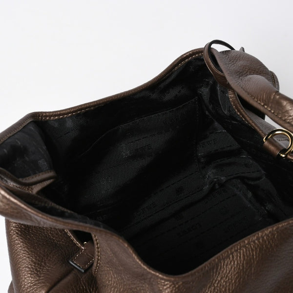 極美品 LOEWE ロエベ カリエGM ハンドバッグ ブラウン ダークブラウン ゴールド金具 レザー 中古 4a009180
