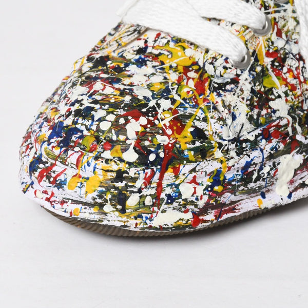 Like New MAISON MIHARA YASUHIRO PETERSON 23 SPUTTERING LOW Sneakers A14FW725 Multicolor, Size 45, Used, 4a009251