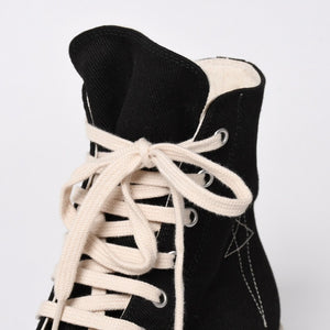 Very Good Condition RICK OWENS DRKSHDW Rick Owens Dark Shadow Double Bumper High Cut Sneakers Black White Size 36 Used 4a009256