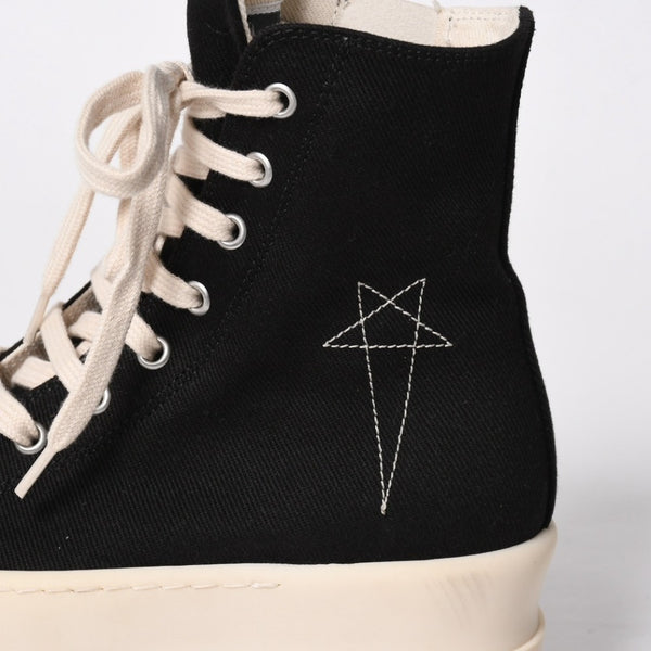 Very Good Condition RICK OWENS DRKSHDW Rick Owens Dark Shadow Double Bumper High Cut Sneakers Black White Size 36 Used 4a009256