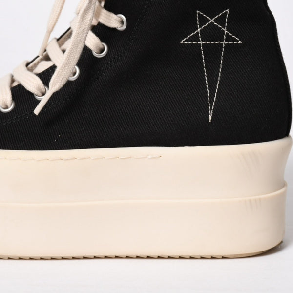 Very Good Condition RICK OWENS DRKSHDW Rick Owens Dark Shadow Double Bumper High Cut Sneakers Black White Size 36 Used 4a009256