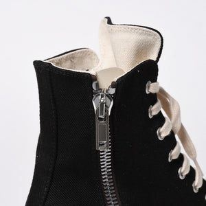 Very Good Condition RICK OWENS DRKSHDW Rick Owens Dark Shadow Double Bumper High Cut Sneakers Black White Size 36 Used 4a009256