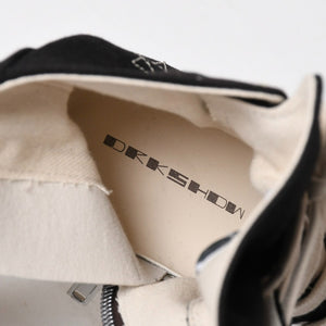 Very Good Condition RICK OWENS DRKSHDW Rick Owens Dark Shadow Double Bumper High Cut Sneakers Black White Size 36 Used 4a009256