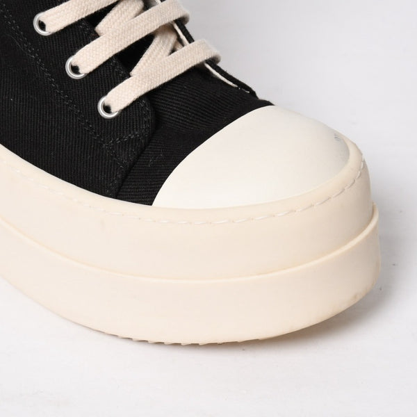 Very Good Condition RICK OWENS DRKSHDW Rick Owens Dark Shadow Double Bumper High Cut Sneakers Black White Size 36 Used 4a009256