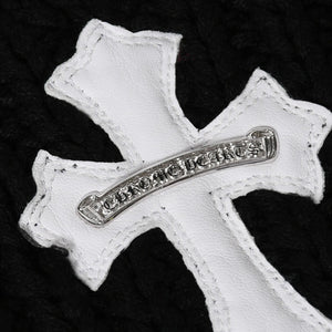 新品同様 CHROME HEARTS クロムハーツ CASHMERE CROSS PATCH SWEATER カシミヤ クロスパッチ セーター ONE SIZE 68-112 中古 4a009289