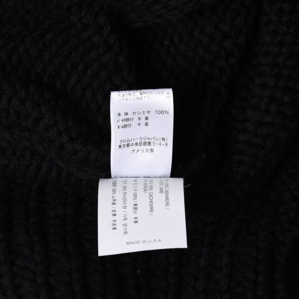 新品同様 CHROME HEARTS クロムハーツ CASHMERE CROSS PATCH SWEATER カシミヤ クロスパッチ セーター ONE SIZE 68-112 中古 4a009289