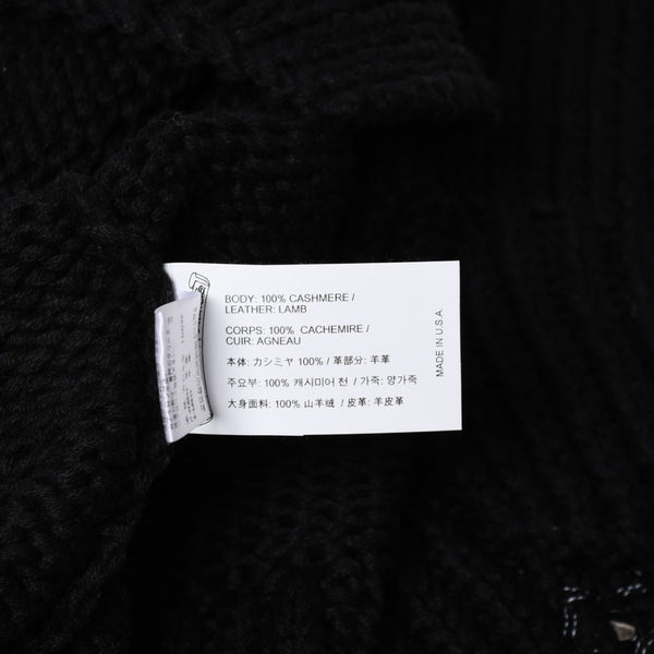 新品同様 CHROME HEARTS クロムハーツ CASHMERE CROSS PATCH SWEATER カシミヤ クロスパッチ セーター ONE SIZE 68-112 中古 4a009289