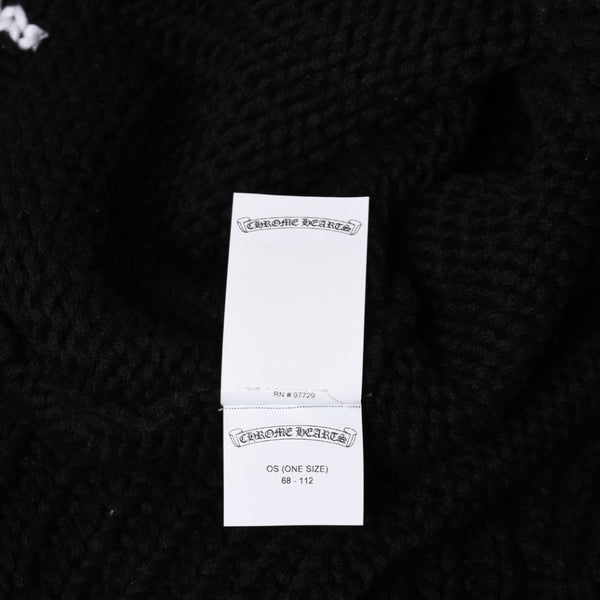 新品同様 CHROME HEARTS クロムハーツ CASHMERE CROSS PATCH SWEATER カシミヤ クロスパッチ セーター ONE SIZE 68-112 中古 4a009289