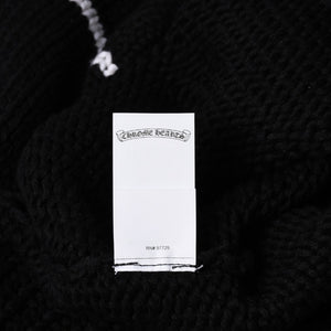 新品同様 CHROME HEARTS クロムハーツ CASHMERE CROSS PATCH SWEATER カシミヤ クロスパッチ セーター ONE SIZE 68-112 中古 4a009289