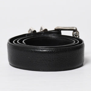 CHROME HEARTS クロムハーツ BLT ROLLER 3PC ローラーベルト サイズ36 ブラック レザー シルバー925 美品 中古 4a009356
