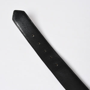 CHROME HEARTS クロムハーツ BLT ROLLER 3PC ローラーベルト サイズ36 ブラック レザー シルバー925 美品 中古 4a009356