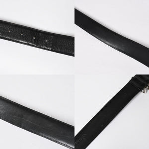 CHROME HEARTS クロムハーツ BLT ROLLER 3PC ローラーベルト サイズ36 ブラック レザー シルバー925 美品 中古 4a009356