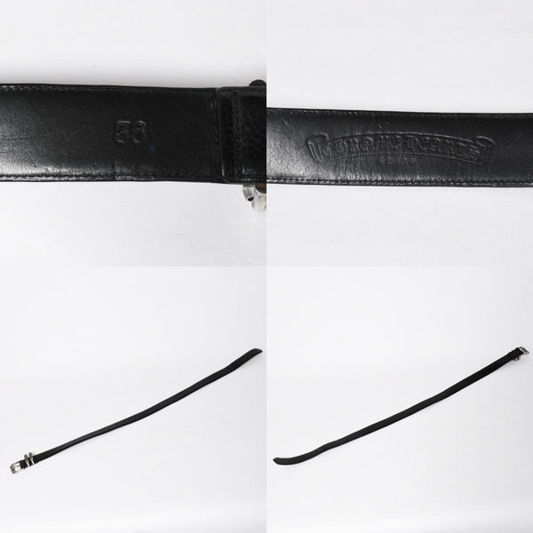 CHROME HEARTS クロムハーツ BLT ROLLER 3PC ローラーベルト サイズ36 ブラック レザー シルバー925 美品 中古 4a009356