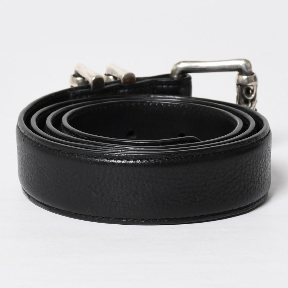 CHROME HEARTS クロムハーツ BLT ROLLER 3PC ローラーベルト サイズ40 ブラック レザー シルバー925 美品 中古 4a009357