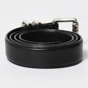 CHROME HEARTS クロムハーツ BLT ROLLER 3PC ローラーベルト サイズ40 ブラック レザー シルバー925 美品 中古 4a009357