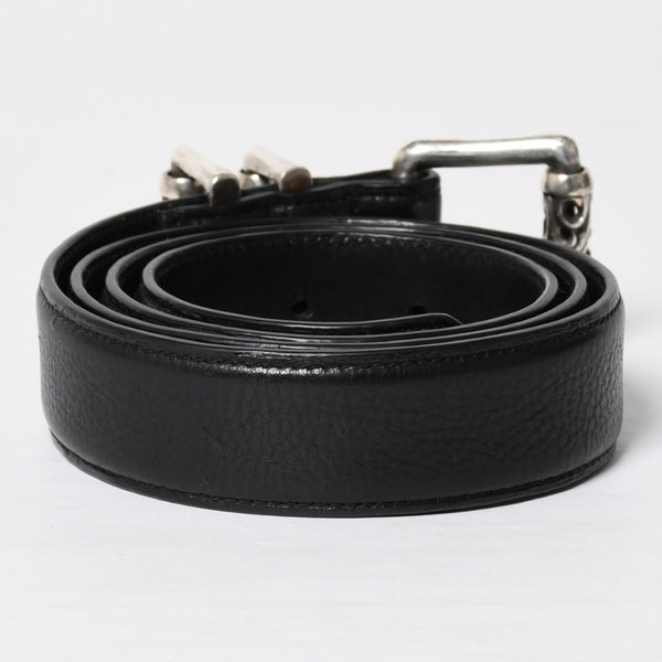 CHROME HEARTS クロムハーツ BLT ROLLER 3PC ローラーベルト サイズ40 ブラック レザー シルバー925 美品 中古 4a009357
