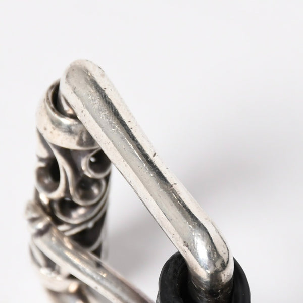 CHROME HEARTS クロムハーツ BLT ROLLER 3PC ローラーベルト サイズ40 ブラック レザー シルバー925 美品 中古 4a009357
