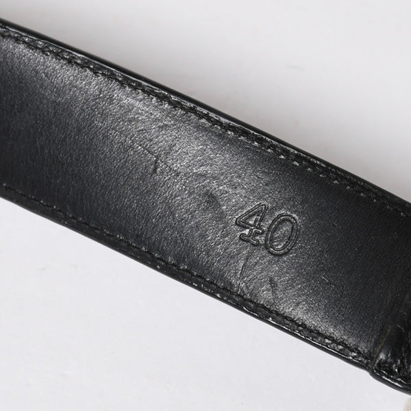 CHROME HEARTS クロムハーツ BLT ROLLER 3PC ローラーベルト サイズ40 ブラック レザー シルバー925 美品 中古 4a009357
