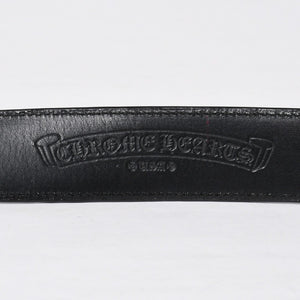CHROME HEARTS クロムハーツ BLT ROLLER 3PC ローラーベルト サイズ40 ブラック レザー シルバー925 美品 中古 4a009357