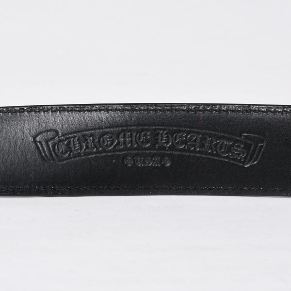 CHROME HEARTS クロムハーツ BLT ROLLER 3PC ローラーベルト サイズ40 ブラック レザー シルバー925 美品 中古 4a009357
