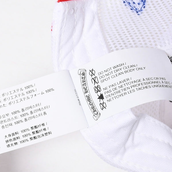 新品同様品 CHROME HEARTS クロムハーツ キャップ キングオブタコ 4th of July トラッカーキャップ 帽子 レッド ホワイト ブルー 中古 4a009339