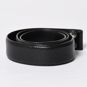 極美品 CHROME HEARTS クロムハーツ 1.5 BELT STRAP 1.5インチ レザーベルトストラップ サイズ34 ホースシュー シルバー925 中古 4a009247