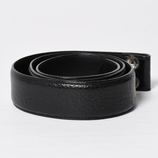 極美品 CHROME HEARTS クロムハーツ 1.5 BELT STRAP 1.5インチ レザーベルトストラップ サイズ34 ホースシュー シルバー925 中古 4a009247