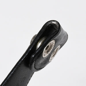 極美品 CHROME HEARTS クロムハーツ 1.5 BELT STRAP 1.5インチ レザーベルトストラップ サイズ34 ホースシュー シルバー925 中古 4a009247