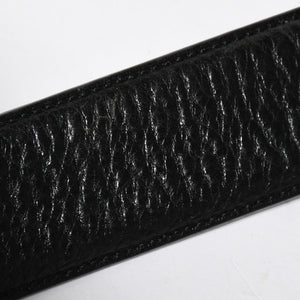 極美品 CHROME HEARTS クロムハーツ 1.5 BELT STRAP 1.5インチ レザーベルトストラップ サイズ34 ホースシュー シルバー925 中古 4a009247