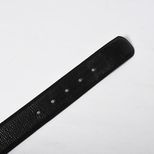 極美品 CHROME HEARTS クロムハーツ 1.5 BELT STRAP 1.5インチ レザーベルトストラップ サイズ34 ホースシュー シルバー925 中古 4a009247