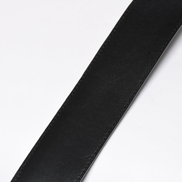極美品 CHROME HEARTS クロムハーツ 1.5 BELT STRAP 1.5インチ レザーベルトストラップ サイズ34 ホースシュー シルバー925 中古 4a009247