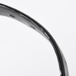 極美品 CHROME HEARTS クロムハーツ 1.5 BELT STRAP 1.5インチ レザーベルトストラップ サイズ34 ホースシュー シルバー925 中古 4a009247