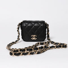 Very good condition CHANEL French Riviera Matelasse chain chain shoulder bag 19 series here mark A66801 silver hardware used 4a009146