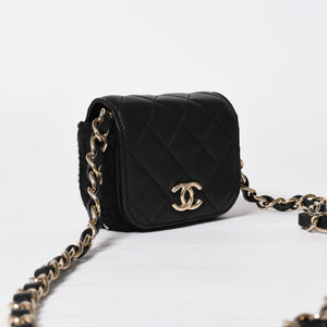 Very good condition CHANEL French Riviera Matelasse chain chain shoulder bag 19 series here mark A66801 silver hardware used 4a009146