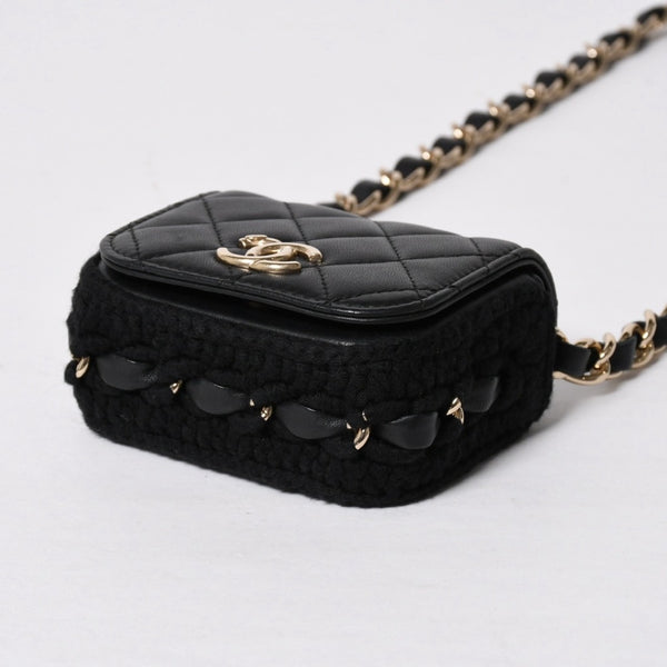 Very good condition CHANEL French Riviera Matelasse chain chain shoulder bag 19 series here mark A66801 silver hardware used 4a009146