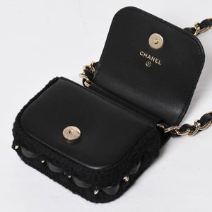 Very good condition CHANEL French Riviera Matelasse chain chain shoulder bag 19 series here mark A66801 silver hardware used 4a009146