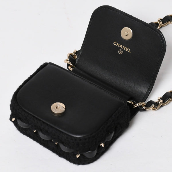 Very good condition CHANEL French Riviera Matelasse chain chain shoulder bag 19 series here mark A66801 silver hardware used 4a009146