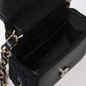 Very good condition CHANEL French Riviera Matelasse chain chain shoulder bag 19 series here mark A66801 silver hardware used 4a009146