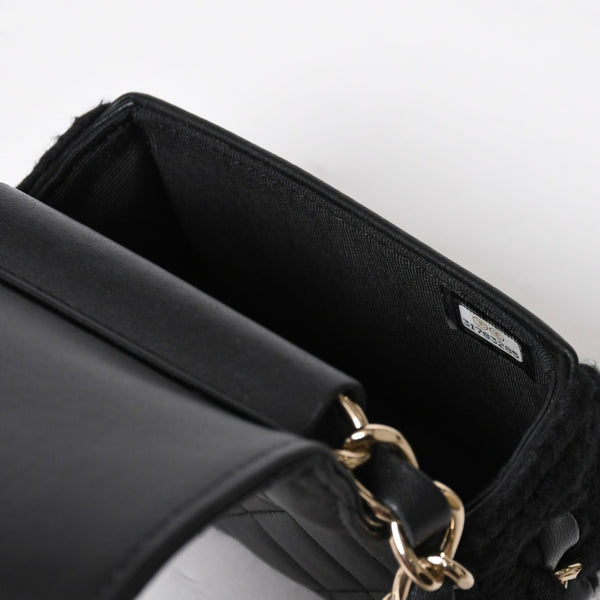 Very good condition CHANEL French Riviera Matelasse chain chain shoulder bag 19 series here mark A66801 silver hardware used 4a009146