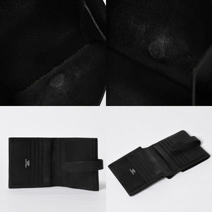 Very good condition HERMES Behan Recto Verso Bifold Wallet □N stamp Chevre Black Silver hardware Used 4a009068
