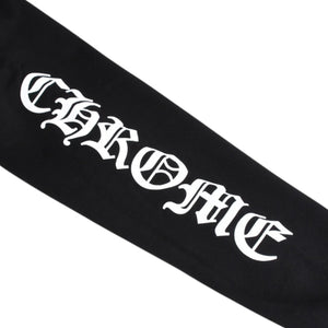 New and unused CHROME HEARTS Logo zip up hoodie Dagger zip Cotton Silver 925 Black White Size M Used 4a009260