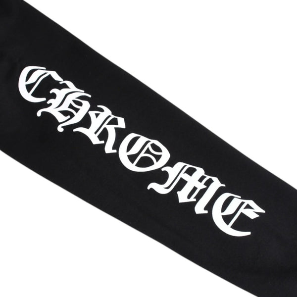 New and unused CHROME HEARTS Logo zip up hoodie Dagger zip Cotton Silver 925 Black White Size M Used 4a009260