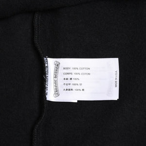 New and unused CHROME HEARTS Logo zip up hoodie Dagger zip Cotton Silver 925 Black White Size M Used 4a009260
