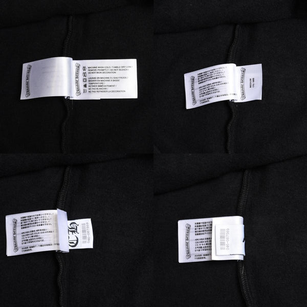 New and unused CHROME HEARTS Logo zip up hoodie Dagger zip Cotton Silver 925 Black White Size M Used 4a009260