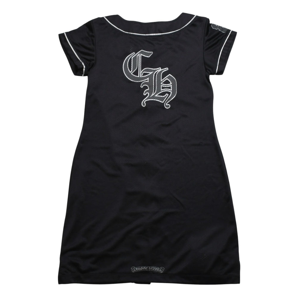 新品未使用 CHROME HEARTS クロムハーツ DRESS BASEBALL ベースボールドレス ワンピース サイズM クロスボール ブラック 中古 4a009288