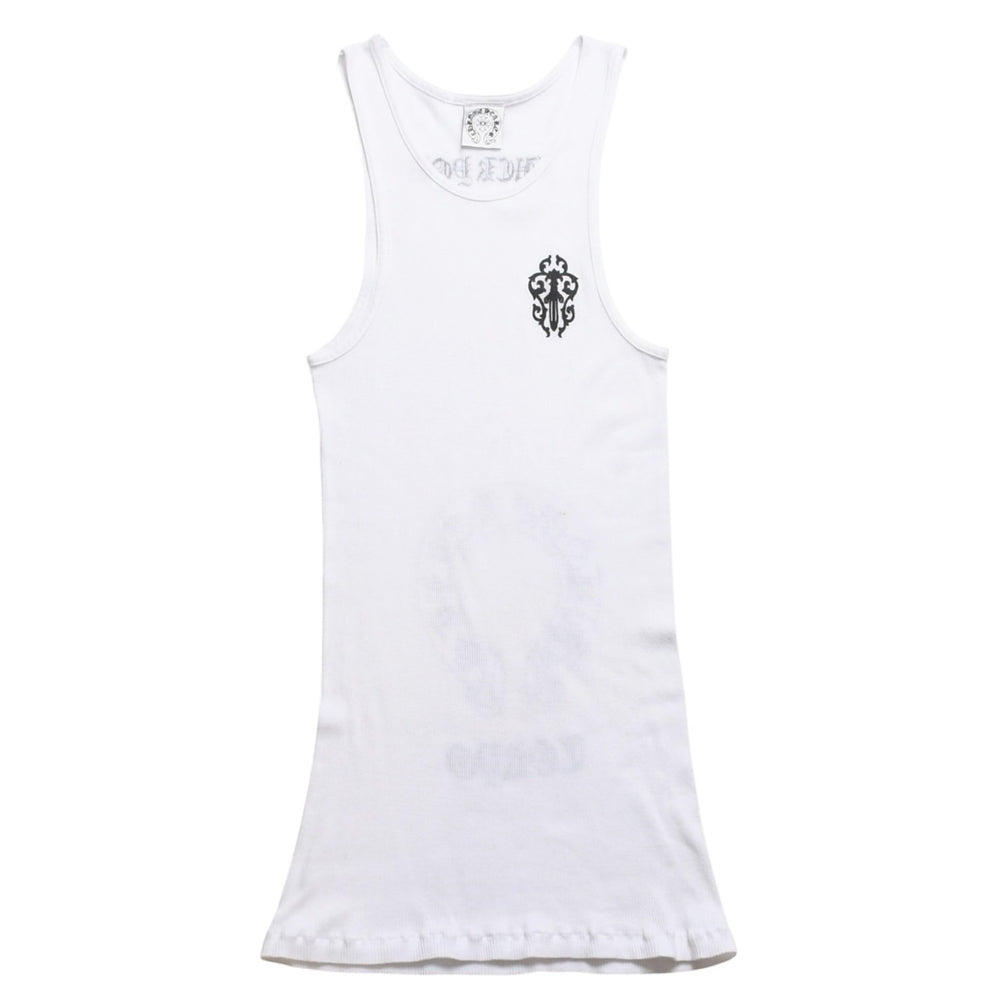 CHROME HEARTS クロムハーツ タンクトップ ノースリーブ Tokyo Limited Horseshoe Tank Top Size M ブラック ホワイト 美品 中古 4a001477