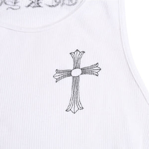 CHROME HEARTS Tank Top Sleeveless Los Angeles Limited Horseshoe Tank Top Size M Black White Good Condition Used 4a001476